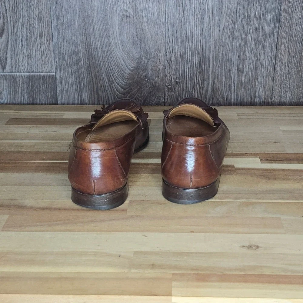 Mezlan Santander Tassel Loafers 10 B Brown Mens Leather Dress Shoes Spain